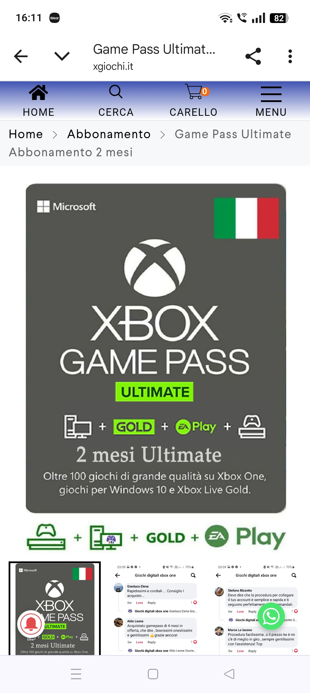 Click to view full screen Game Pass Ultimate Abbonamento 2 mesi photo review